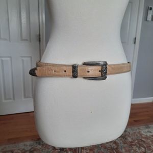 Brighton crocodile embossed leather belt